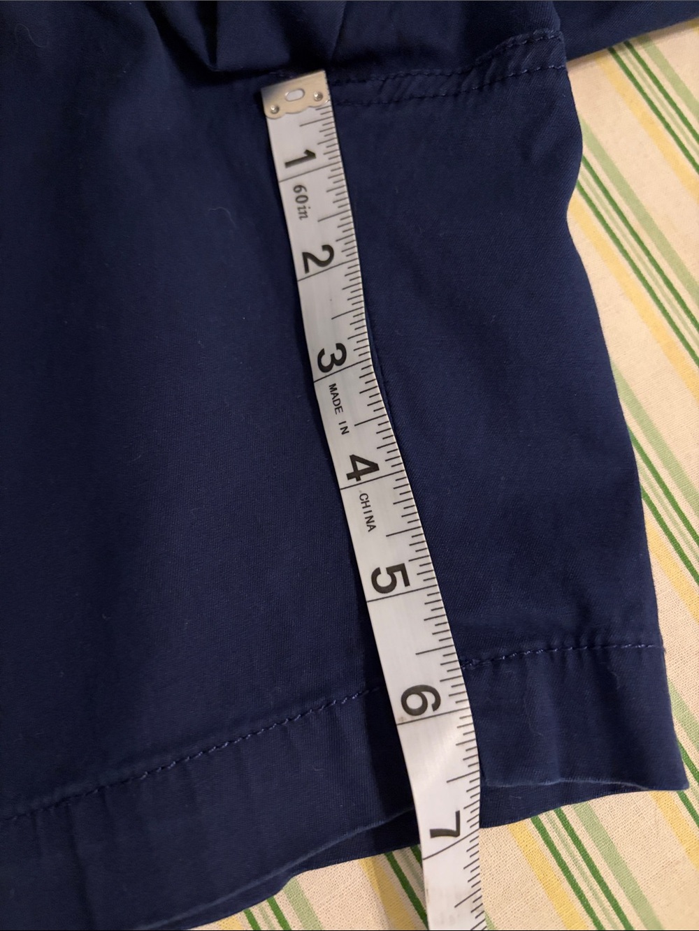 Talbots Navy Cotton Chino 7” inseam Shorts - Picture 6 of 6
